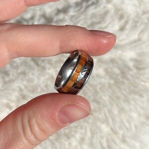Tungsten Ring w/ Koa Wood Inlay